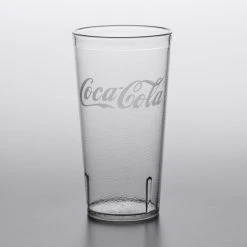 Alternative view of GET Enterprises GET 6620-CC 20 Oz. Clear Coca-Cola® SAN Plastic Pebbled Tumbler - 72/Case