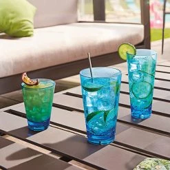 Alternative view of Arcoroc FM403 Outdoor Perfect 19.75 Oz. Blue SAN Plastic Cooler Glass By Arc Cardinal - 36/Case