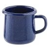 Tablecraft 10154 Enamelware 6 Oz. Blue Rolled Rim Mug With Speckles -Acopa Shop 1960634