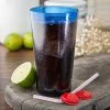 Carlisle 521647 Stackable 16 Oz. Royal Blue SAN Plastic Tumbler - 6/Pack 1 Carlisle 521647 Stackable 16 Oz. Royal Blue SAN Plastic Tumbler - 6/Pack -Acopa Shop 1983777