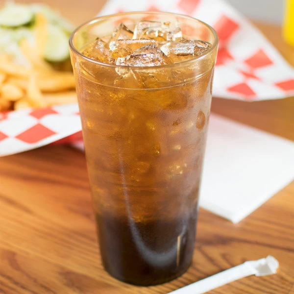 Carlisle 522013 Stackable 20 Oz. Amber SAN Plastic Tumbler - 6/Pack 3 Carlisle 522013 Stackable 20 Oz. Amber SAN Plastic Tumbler - 6/Pack