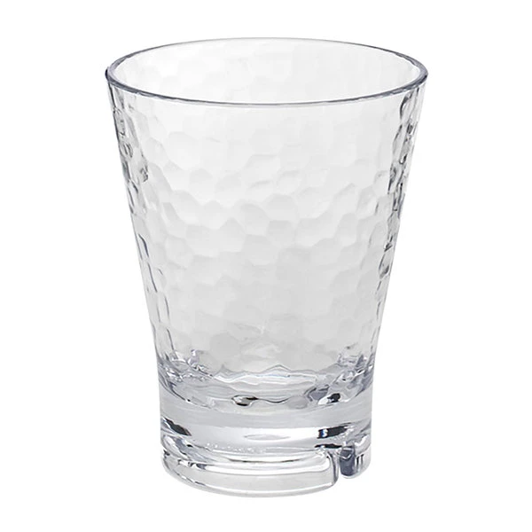Front Of The House ADO006CLT23 Drinkwise 10 Oz. Hammered Tritan Plastic Rocks / Old Fashioned Glass - 12/Pack 3 Front Of The House ADO006CLT23 Drinkwise 10 Oz. Hammered Tritan Plastic Rocks / Old Fashioned Glass - 12/Pack