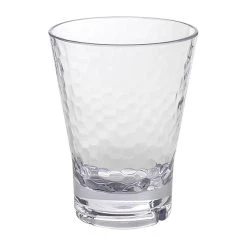 Front Of The House ADO004CLT23 Drinkwise 14 Oz. Hammered Tritan Plastic Double Rocks / Old Fashioned Glass - 12/Pack
