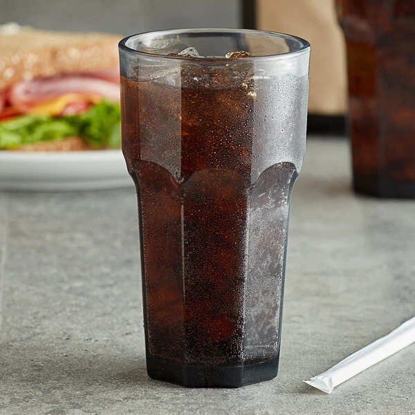 Carlisle 582018 Louis 20 Oz. Smoke SAN Plastic Tumbler - 24/Case 3 Carlisle 582018 Louis 20 Oz. Smoke SAN Plastic Tumbler - 24/Case