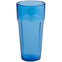 Choice 14 Oz. Blue SAN Plastic Paneled Tumbler - 12/Pack 6 Choice 14 Oz. Blue SAN Plastic Paneled Tumbler - 12/Pack -Acopa Shop 2144483