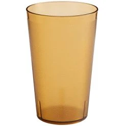 Alternative view of Choice 32 Oz. Amber SAN Plastic Pebbled Tumbler - 12/Pack