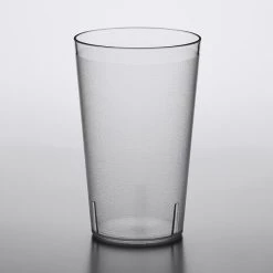 Alternative view of Choice 32 Oz. Clear SAN Plastic Pebbled Tumbler - 12/Pack