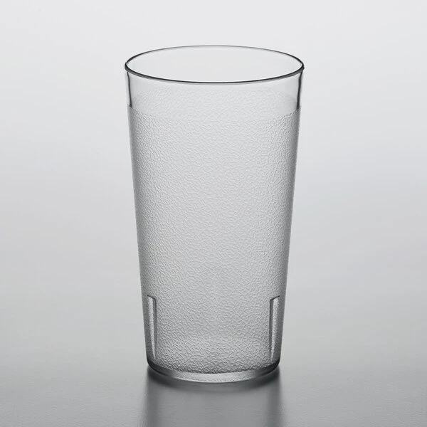 Choice 12 Oz. Clear SAN Plastic Pebbled Tumbler - 12/Pack 4 Choice 12 Oz. Clear SAN Plastic Pebbled Tumbler - 12/Pack - Image 2