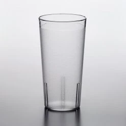 Choice 20 Oz. Clear SAN Plastic Pebbled Tumbler - 12/Pack -Acopa Shop 2145575