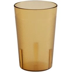 Alternative view of Choice 8 Oz. Amber SAN Plastic Pebbled Tumbler - 12/Pack