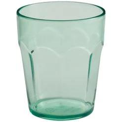 Alternative view of Choice 8 Oz. Green SAN Plastic Paneled Tumbler - 12/Pack