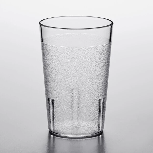 Choice 8 Oz. Clear SAN Plastic Pebbled Tumbler - 12/Pack 4 Choice 8 Oz. Clear SAN Plastic Pebbled Tumbler - 12/Pack - Image 2