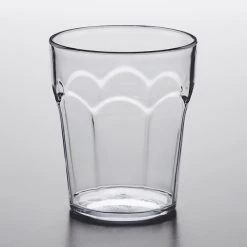 Alternative view of Choice 8 Oz. Clear SAN Plastic Paneled Tumbler - 12/Pack