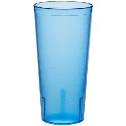 Alternative view of Choice 24 Oz. Blue SAN Plastic Pebbled Tumbler - 12/Pack