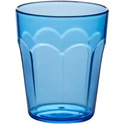 Alternative view of Choice 12 Oz. Blue SAN Plastic Paneled Tumbler - 12/Pack