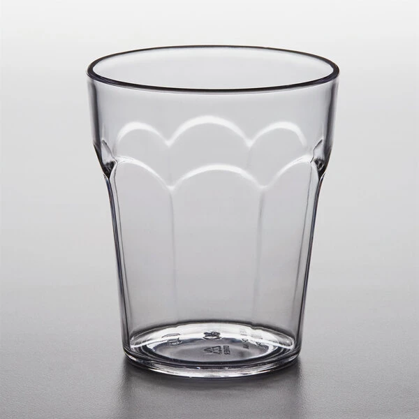 Choice 12 Oz. Clear SAN Plastic Paneled Tumbler - 12/Pack 4 Choice 12 Oz. Clear SAN Plastic Paneled Tumbler - 12/Pack - Image 2