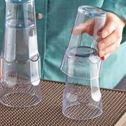Choice 10 Oz. Clear SAN Plastic Paneled Tumbler - 12/Pack 7 Choice 10 Oz. Clear SAN Plastic Paneled Tumbler - 12/Pack -Acopa Shop 2162862