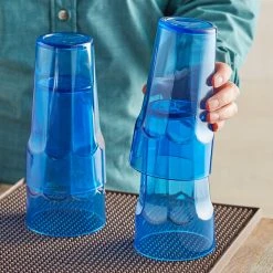 Choice 20 Oz. Blue SAN Plastic Paneled Tumbler - 12/Pack 7 Choice 20 Oz. Blue SAN Plastic Paneled Tumbler - 12/Pack -Acopa Shop 2163083