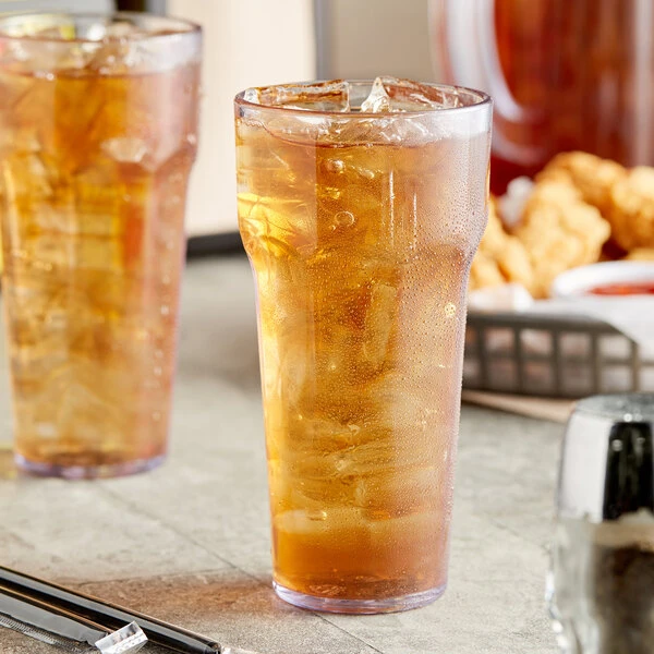Choice 14 Oz. Clear SAN Plastic Paneled Tumbler - 12/Pack 3 Choice 14 Oz. Clear SAN Plastic Paneled Tumbler - 12/Pack