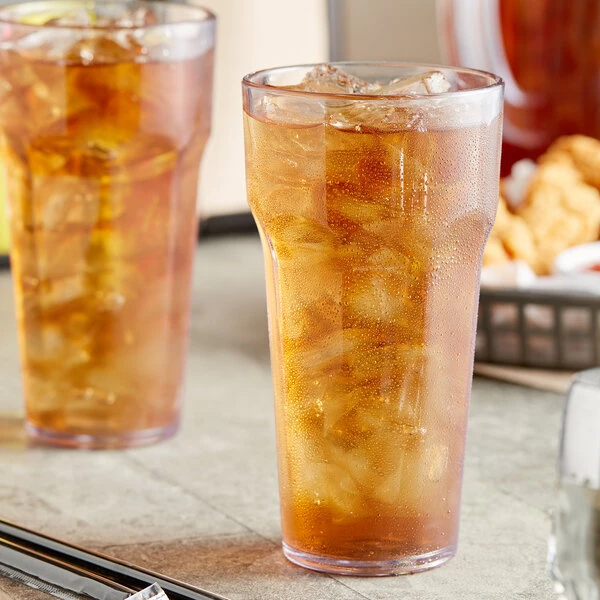 Choice 16 Oz. Clear SAN Plastic Paneled Tumbler - 12/Pack 3 Choice 16 Oz. Clear SAN Plastic Paneled Tumbler - 12/Pack