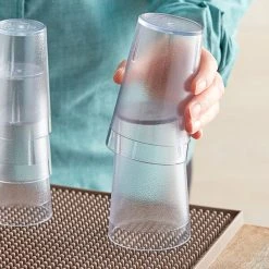 Choice 9 Oz. Clear SAN Plastic Pebbled Tumbler - 12/Pack 7 Choice 9 Oz. Clear SAN Plastic Pebbled Tumbler - 12/Pack -Acopa Shop 2163168
