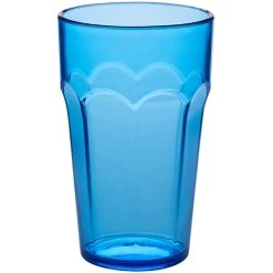 Alternative view of Choice 10 Oz. Blue SAN Plastic Paneled Tumbler - 12/Pack