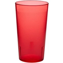 Alternative view of Choice 12 Oz. Red SAN Plastic Pebbled Tumbler - 12/Pack