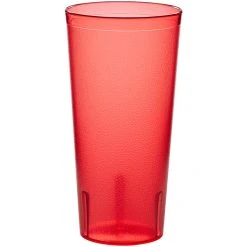 Alternative view of Choice 24 Oz. Red SAN Plastic Pebbled Tumbler - 12/Pack