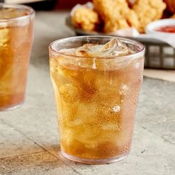 Choice 8 Oz. Clear SAN Plastic Paneled Tumbler - 12/Pack