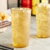 Choice 16 Oz. Amber SAN Plastic Pebbled Tumbler - 12/Pack -Acopa Shop 2165207