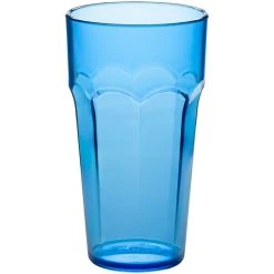 Alternative view of Choice 20 Oz. Blue SAN Plastic Paneled Tumbler - 12/Pack