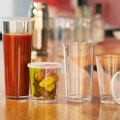 Alternative view of American Metalcraft 24 Oz. Reusable Clear Plastic Tumbler With Lid PTL24