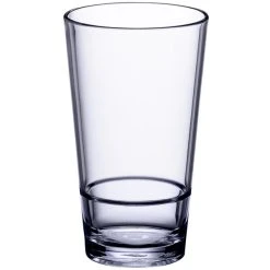 Alternative view of Choice 14 Oz. SAN Plastic Stackable Highball Glass - 24/Case