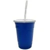 GET Enterprises GET To-Go 16 Oz. Blue Plastic Reusable Tumbler, Lid, And Straw Set - 24/Case 2 GET Enterprises GET To-Go 16 Oz. Blue Plastic Reusable Tumbler, Lid, And Straw Set - 24/Case -Acopa Shop 2285745