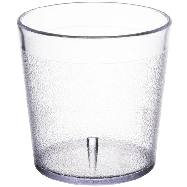 Carlisle 552907 Stackable 9 Oz. Clear SAN Plastic Old Fashioned Tumbler - 72/Case 4 Carlisle 552907 Stackable 9 Oz. Clear SAN Plastic Old Fashioned Tumbler - 72/Case - Image 2