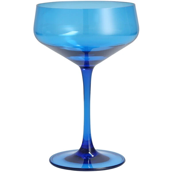 Fortessa Tableware Solutions Fortessa Outside 8.9 Oz. Blue Tritan Plastic Coupe Glass - 24/Case 3 Fortessa Tableware Solutions Fortessa Outside 8.9 Oz. Blue Tritan Plastic Coupe Glass - 24/Case