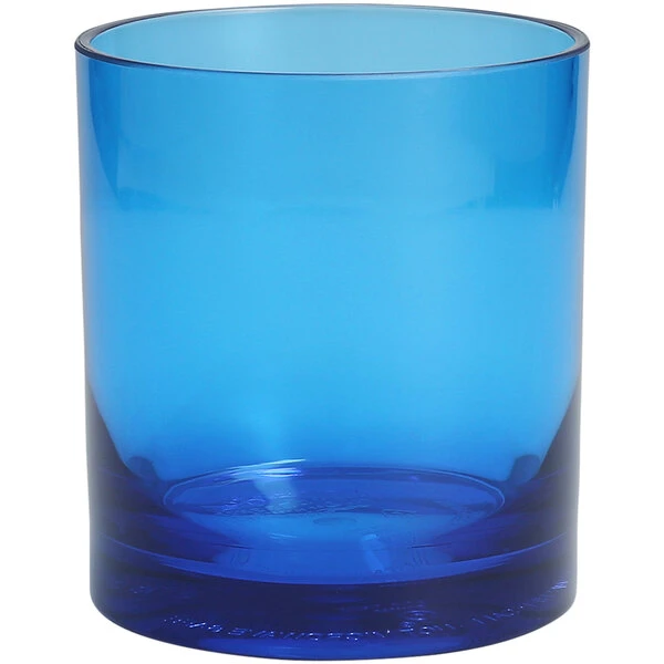Fortessa Tableware Solutions Fortessa Outside 14 Oz. Blue Tritan Plastic Rocks / Double Old Fashioned Glass - 24/Case 3 Fortessa Tableware Solutions Fortessa Outside 14 Oz. Blue Tritan Plastic Rocks / Double Old Fashioned Glass - 24/Case