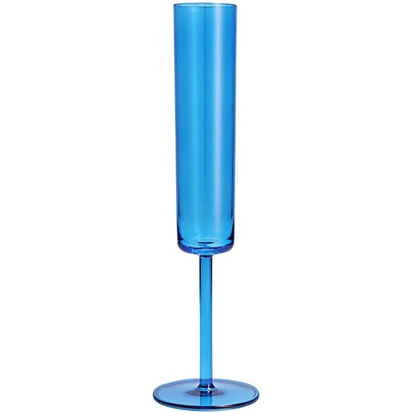Fortessa Tableware Solutions Fortessa Outside 6 Oz. Blue Tritan Plastic Flute Glass - 24/Case 3 Fortessa Tableware Solutions Fortessa Outside 6 Oz. Blue Tritan Plastic Flute Glass - 24/Case