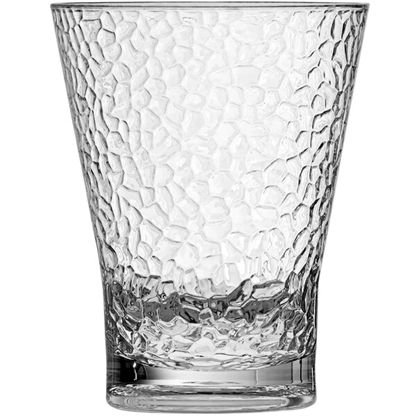 Fortessa Tableware Solutions Fortessa Outside 15 Oz. Hammered Tritan Plastic Rocks / Double Old Fashioned Glass - 24/Case 3 Fortessa Tableware Solutions Fortessa Outside 15 Oz. Hammered Tritan Plastic Rocks / Double Old Fashioned Glass - 24/Case