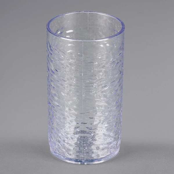Carlisle 551207 Pebble Optic 12 Oz. Clear SAN Plastic Tumbler - 6/Pack 3 Carlisle 551207 Pebble Optic 12 Oz. Clear SAN Plastic Tumbler - 6/Pack