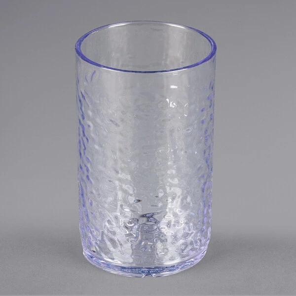 Carlisle 550807 Pebble Optic 8 Oz. Clear SAN Plastic Tumbler - 24/Case 3 Carlisle 550807 Pebble Optic 8 Oz. Clear SAN Plastic Tumbler - 24/Case