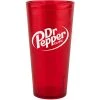GET Enterprises GET 6624-R-DR 24 Oz. Red Dr. Pepper® SAN Plastic Pebbled Tumbler - 72/Case 2 GET Enterprises GET 6624-R-DR 24 Oz. Red Dr. Pepper® SAN Plastic Pebbled Tumbler - 72/Case -Acopa Shop 2414209