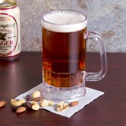 GET Enterprises GET 00085-1-SAN-CL 20 Oz. Customizable SAN Plastic Beer Mug - 12/Pack