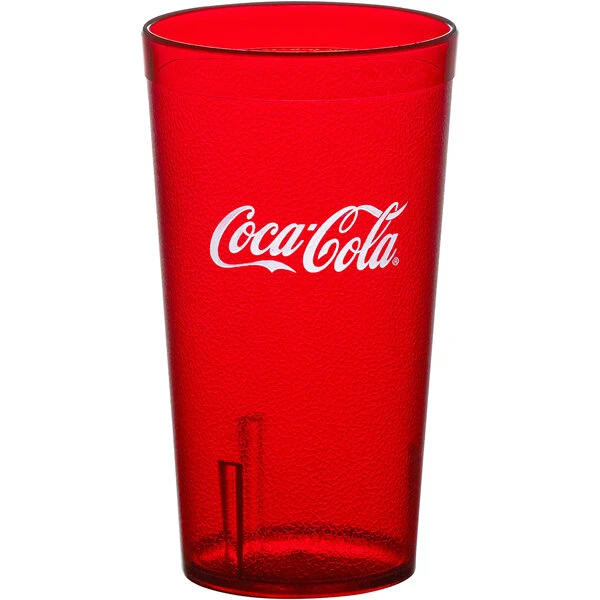 Carlisle 52163550D Stackable 16 Oz. Ruby Coca-Cola® SAN Plastic Tumbler - 72/Case 4 Carlisle 52163550D Stackable 16 Oz. Ruby Coca-Cola® SAN Plastic Tumbler - 72/Case - Image 2