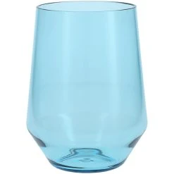 Fortessa Tableware Solutions Fortessa Sole 19 Oz. Blue Ether Tritan Plastic Stemless Wine Glass - 12/Case