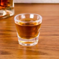 GET Enterprises GET SW-1425-1-CL 1 Oz. Customizable SAN Plastic Shot Glass - 24/Case