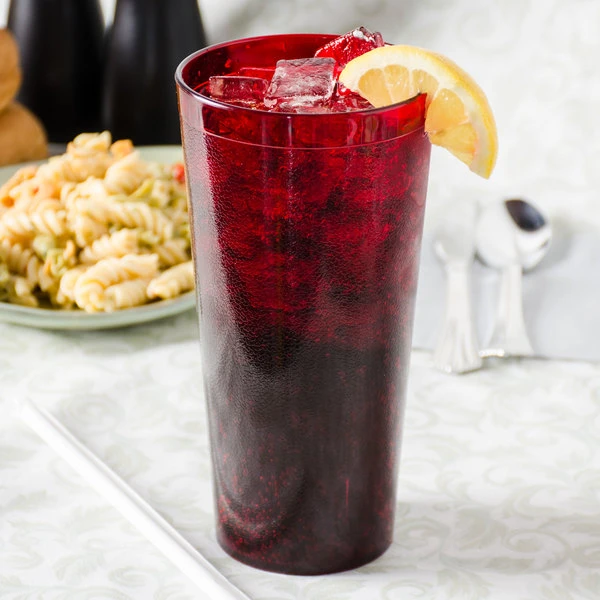 Carlisle 522410 Stackable 24 Oz. Ruby SAN Plastic Tumbler - 72/Case 3 Carlisle 522410 Stackable 24 Oz. Ruby SAN Plastic Tumbler - 72/Case