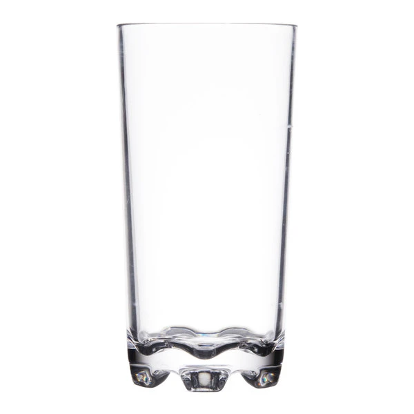 Thunder Group PLTHST012C 12 Oz. Plastic Heavy Base Classic Highball Glass 4 Thunder Group PLTHST012C 12 Oz. Plastic Heavy Base Classic Highball Glass - Image 2