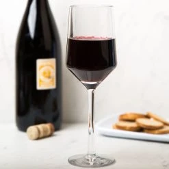 GET Enterprises GET SW-1463-CL Via 10 Oz. Customizable Tritan Plastic Wine Glass - 24/Case