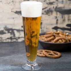GET Enterprises GET SW-1466-CL 16 Oz. Customizable Tritan Plastic Footed Pilsner Glass - 24/Case